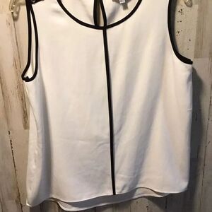 Blouse by a Calvin Klein, white and black size medium